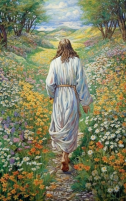 Walk With Jesus, A Path Through Endless Flowers