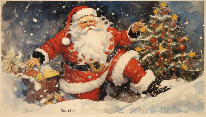 Santa In The Snow  Diamond Painting Kits