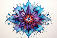 Thumbnail for Watercolor Blue Purple Mandala