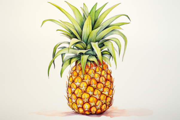 Watercolor Pineapple