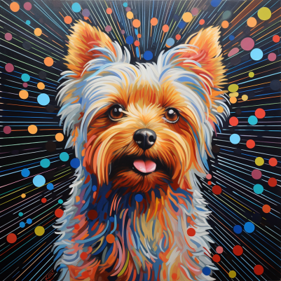 Colorful Artsy Yorkie