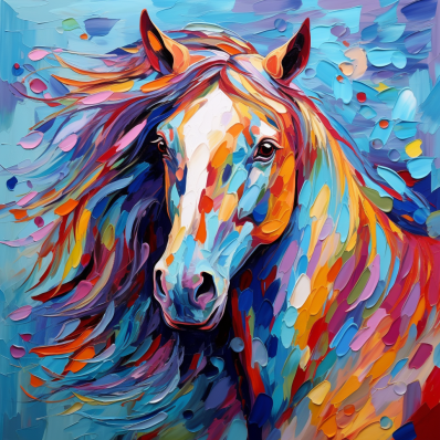 Colorful Art Horse