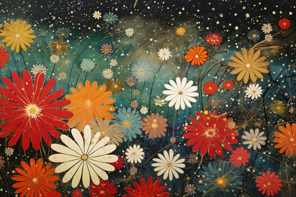 Night Sky Floral Fiesta