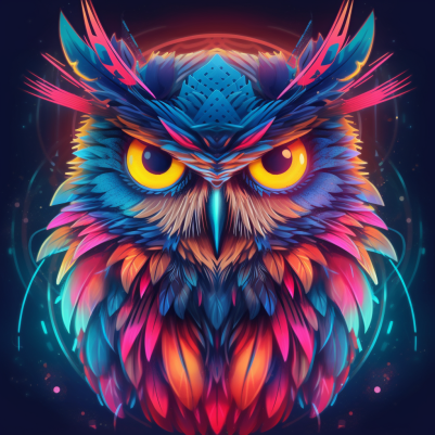 Serious Colorful Owl