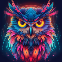 Thumbnail for Serious Colorful Owl