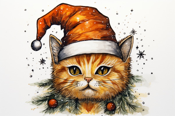 Christmas Orange Kitty
