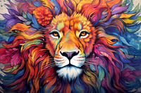Thumbnail for Amazingly Colorful Lion  Diamond Painting Kits