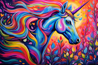 Thumbnail for Amazingly Vibrant Unicorn  Diamond Painting Kits