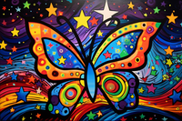 Thumbnail for Bold Playful Butterfly   Diamond Painting Kits