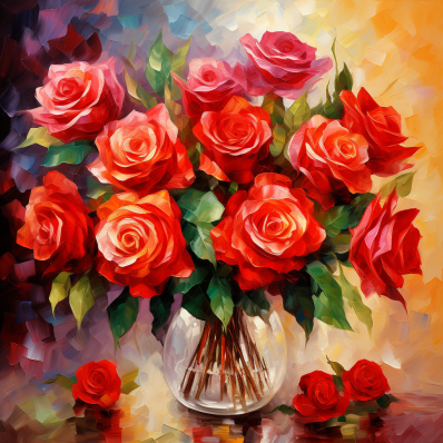 Red Roses In A Vase