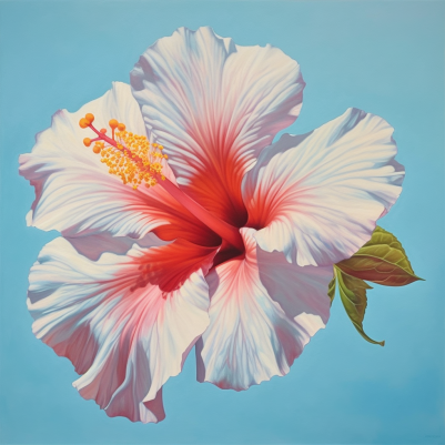 Featuring A Single Hibiscus Flower