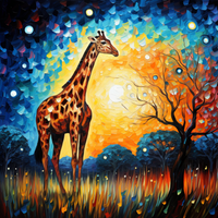 Thumbnail for Giraffe And Golden Sunset
