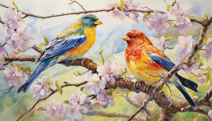 Two Birds In Spring