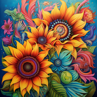 Thumbnail for Vibrant Playful Sunflowers