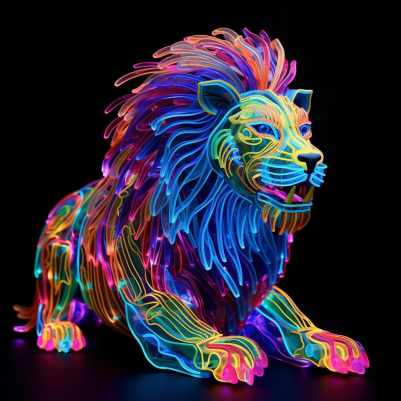 Electric, Neon Lion