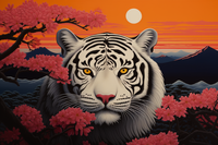 Thumbnail for Gazing White Tiger  Diamond Painting Kits