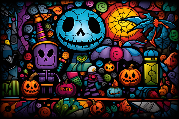 Colorful Abstract Halloween