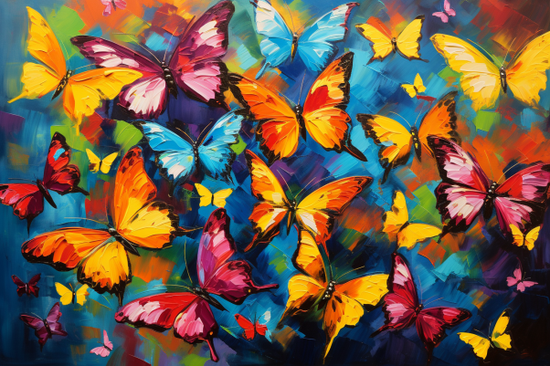 Collection Of Colorful Butterflies  Diamond Painting Kits