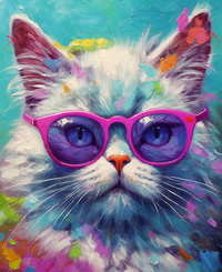 Thumbnail for Puuuur-ple Glasses On A Fluffy Kitty