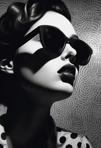 Thumbnail for 80s Glam Girl Sunglasses Polka Dots