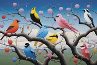 Thumbnail for Birds On A Tree Branch Diamond Painting Kits