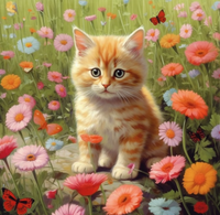 Thumbnail for Fuzzy Kitten In The Garden