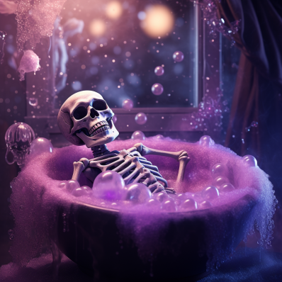 Skeleton In A Cauldron