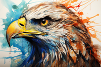 Thumbnail for Watercolor Closeup Serious Eagle  Diamond Painting Kits