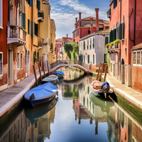 Thumbnail for Venice Canal And Gondola In Watercolor   Diamond Painting Kits