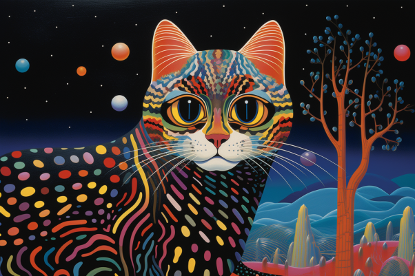 Bold Artsy Bengal Cat  Diamond Painting Kits