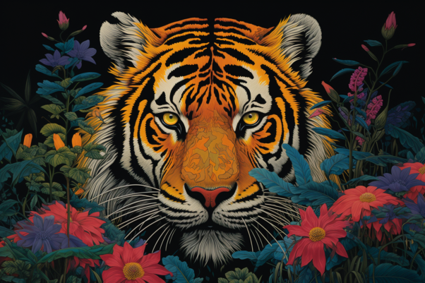 Gazing Tiger  Diamond Painting Kits