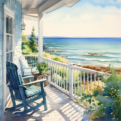Porch With A Perfect View  Diamond Painting Kits