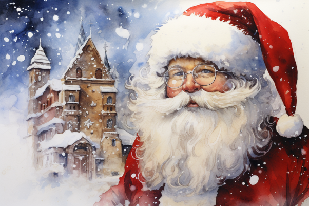 Santa Claus In Snow