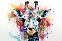 Thumbnail for Watercolor Giraffe Portrait