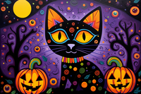 Thumbnail for Abstract Halloween Cat