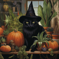 Thumbnail for Black Cat In A Witch Hat