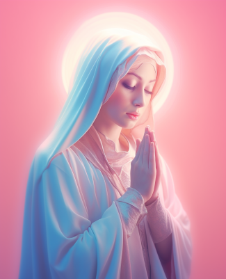 Precious Mother Mary In Prayer