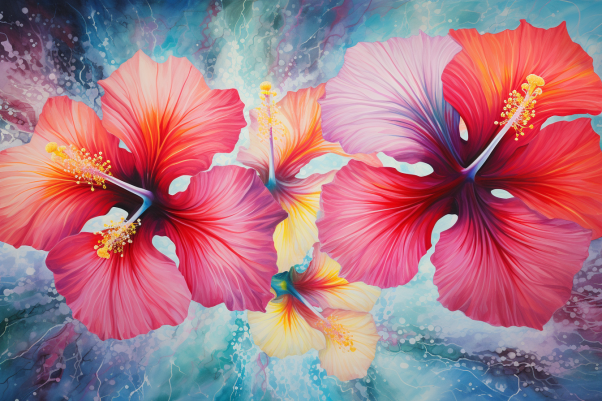 Hibiscus Dreams  Diamond Painting Kits