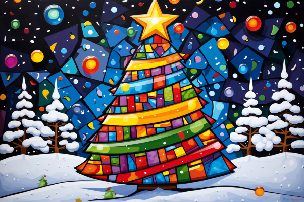 Playful Colorful Christmas Tree