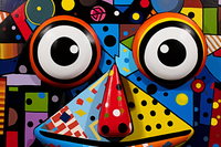 Thumbnail for Bold Artsy Colorful Face   Diamond Painting Kits