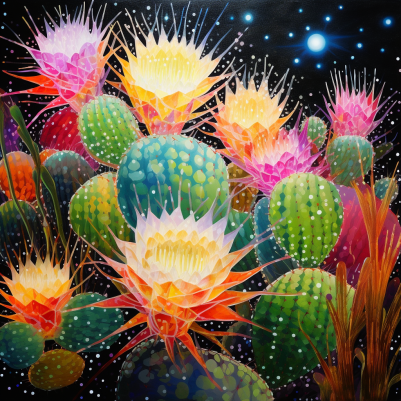 Midnight Cacti  Diamond Painting Kits