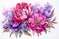 Thumbnail for Peonies In Purple Hues  Diamond Painting Kits