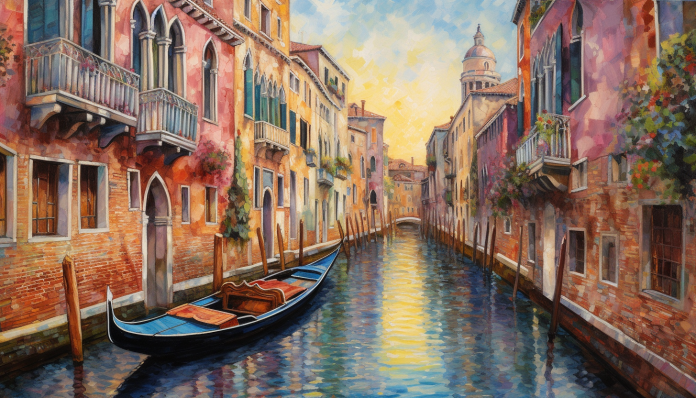 Calm Venice Canal  Diamond Painting Kits