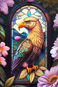 Thumbnail for Stained Glass Bird And Flowers