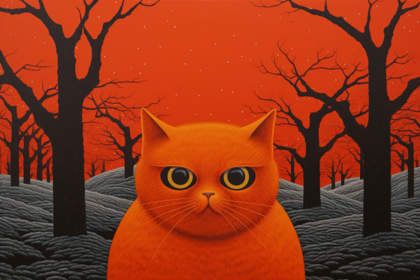 Orange Cat  Diamond Painting Kits