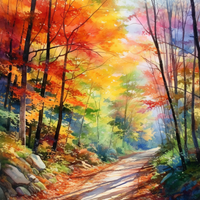 Thumbnail for Watercolor Autumn Trail  Diamond Painting Kits