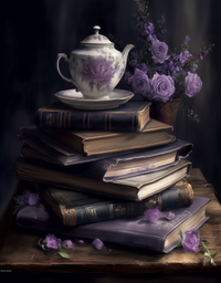 Thumbnail for Purple Roses, Teapot And Books