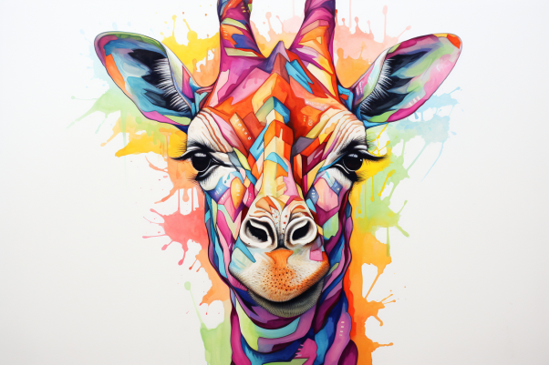 Pretty Giraffe Watercolor  Diamond Painting Kits