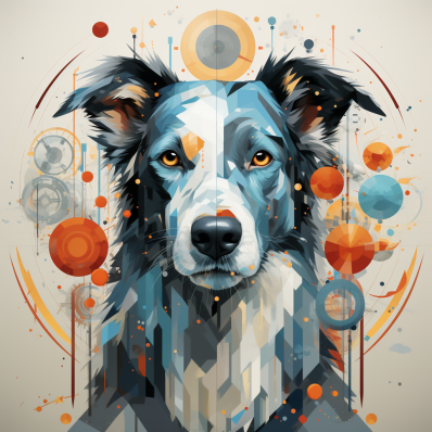 Geometric Dog Portrait Art