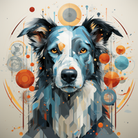Thumbnail for Geometric Dog Portrait Art